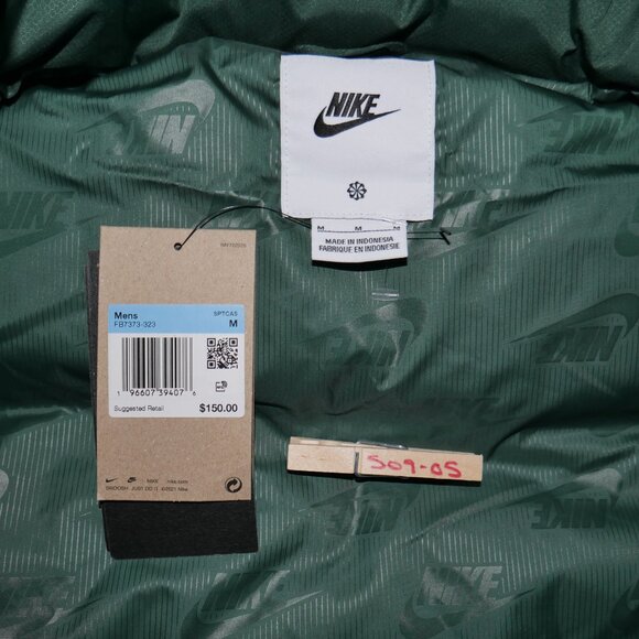 Nike Sportswear Club Primaloft Water-Repellent Puffer Vest Men’s Size M Green - Picture 10 of 14